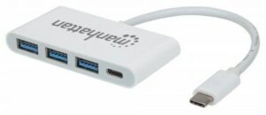 Manhattan USB 3.1 Type-C > 3x USB + PD Hub