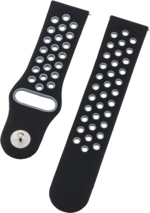 Peter Jäckel Armband Dual Silicon (22mm) schwarz/grau