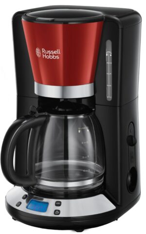 Russell Hobbs Colours Plus+ Flame Digitale Glas-Kaffeemaschine rot