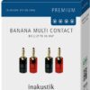 in-akustik Premium Banana Multi Contact (4er) 4mm Banana rot/schwarz