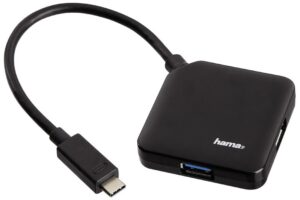 Hama USB 3.0 Typ C Hub 1:4 bus-powered schwarz