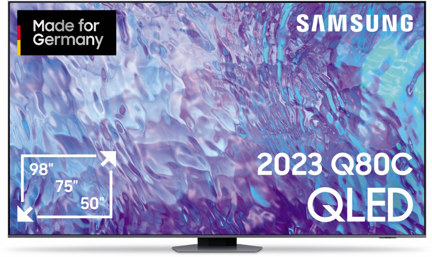 Samsung GQ98Q80CAT 247 cm (98") QLED-TV carbonsilber / F