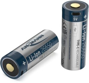 Ansmann Li-Ion (5.100mAh) Akku mit USB Typ-C Ladebuchse silber