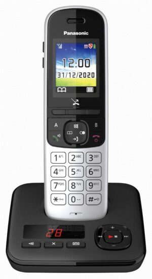 Panasonic KX-TGH720GS Schnurlostelefon mit Anrufbeantworter schwarz