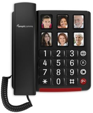 amplicomms BigTel 40 Plus schnurgebundenes Seniorentelefon dunkelgrau