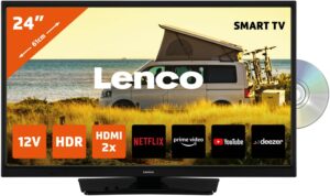 Lenco DVL-2483BK 60 cm (24") Mobiler LED-TV mit DVD-Spieler / F