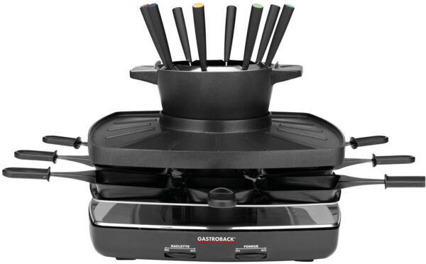 Gastroback Family & Friends Raclette/Fondue Set 42567 schwarz