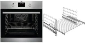 AEG BPF35502V2 Einbaubackofen bestehend aus BPB355060M + TR2LFV edelstahl/cleansteel / A+