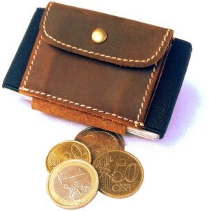 makakaontherun Triple Wallet Vintage Leder mit Münzfach