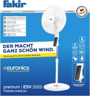 Fakir ESV2020 Euronics Sondermodell Standventilator weiß