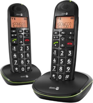 Doro PhoneEasy 100 W Duo Schnurlostelefon schwarz