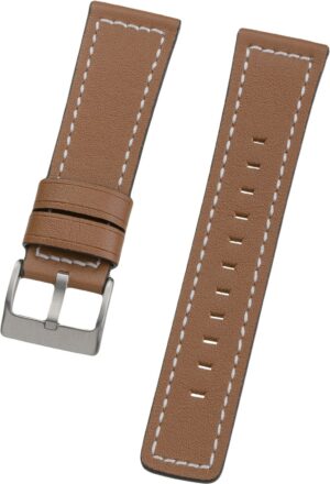 Peter Jäckel Armband Silicon Echtleder für Fitbit Versa braun