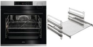 AEG BSE798M3V3 Elektro-Backofen mit Dampfgarer bestehend aus BSE79228BM + TR3LFSTV edelstahl/cleansteel