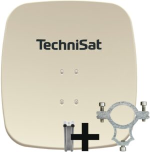 Technisat SATMAN 65 Plus Satelliten-Reflektor inkl. LNB-Halteschelle beige