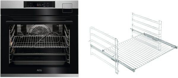 AEG BFH79282V3 Elektro-Backofen mit Dampfgarer bestehend aus BSE79228BM + TR1LFSTV edelstahl/cleansteel