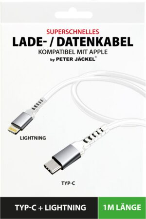 Peter Jäckel USB Type-C > Lightning Kabel (1m) weiß