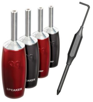 Audioquest 500 Bananenstecker (4er Set) silber