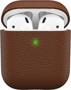 KeyBudz Artisan Leder Case für AirPods braun