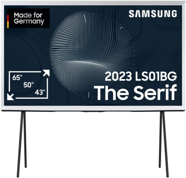 Samsung GQ65LS01BGU The Serif (2023) 163 cm (65") QLED-TV cloud white / F