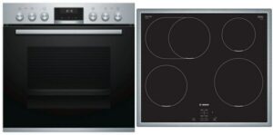 Bosch HND615LS66 Herdset mit Induktionskochfeld bestehend aus HEB517BS1 + NIF645CB5E edelstahl + edelstahl