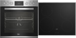 Beko BBUM12340X Herdset mit Induktionskochfeld edelstahl + edelstahl / A