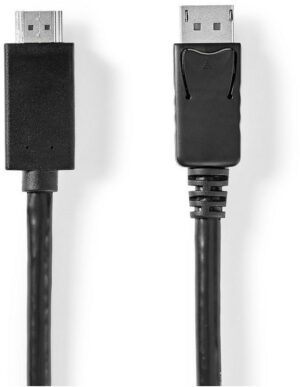 Nedis CCGB37104BK20 DP Kabel (2m) schwarz DisplayPort-Stecker>HDMI-Stecker