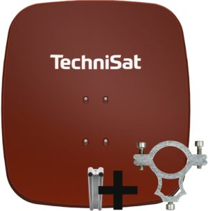 Technisat SATMAN 65 Plus Satelliten-Reflektor inkl. LNB-Halteschelle ziegelrot
