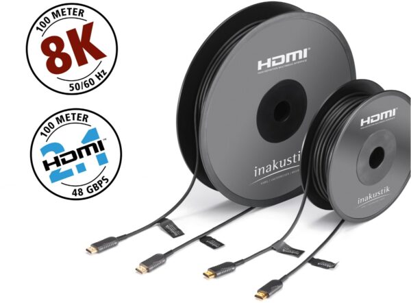 in-akustik Profi HDMI 8K 48Gbps LWL Kabel (15m)