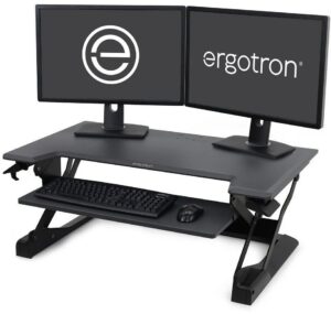 Ergotron WorkFit-TL Steh-Sitz Arbeitsplatz für Bildschirm 30" schwarz