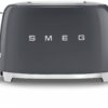 Smeg TSF01GREU Kompakt-Toaster anthrazit