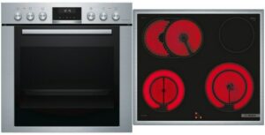 Bosch MKH64SK1 Herdset bestehend aus HEG317TS0 + NKH645GA2M edelstahl + edelstahl / A