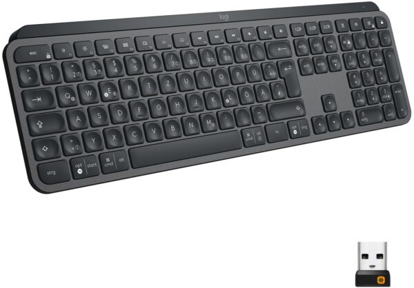 Logitech MX Keys (DE) Kabellose Tastatur graphite