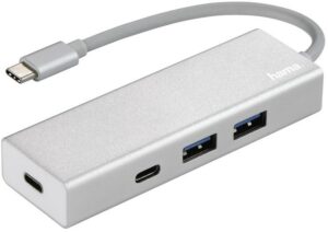 Hama USB-3.1-Type-C-Hub 1:4 Aluminium silber