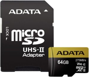 ADATA microSDXC UHS-II Premier One (64GB) Speicherkarte inkl. Adapter