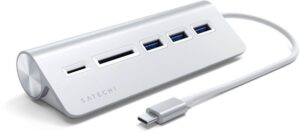 Satechi Type-C Aluminium USB-Hub & Card-Reader silber