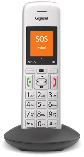 Gigaset E390HX Schnurloses IP-Telefon silber