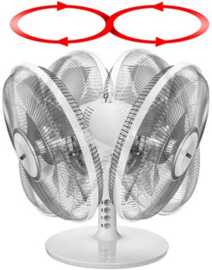Unold 86815 Tischventilator Silverline weiß/silber