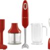 Smeg HBF22RDEU Edelstahl-Stabmixer rot