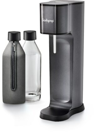 mySodapop Joy Prestige Edition Trinkwasser-Sprudler 2 Glaskaraffen/CO2-Zylinder avantgarde black