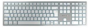 Cherry KW 9100 Slim (DE) Kabellose Tastatur für Mac silber/weiß
