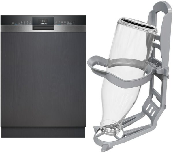 Siemens SN53ESEUAE teilintegrierbarer 60 cm Geschirrspüler bestehend aus SN53ES02AE + SZ36BH00 edelstahl / B