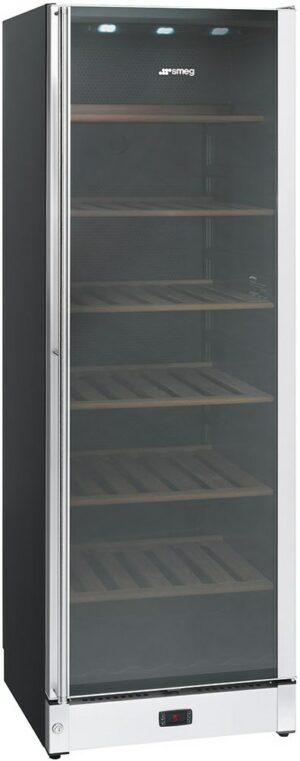 Smeg SCV115A Stand-Weinkühl-/Klimaschrank edelstahl/cleansteel / G