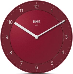 Braun BC06R Wanduhr rot