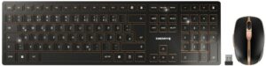 Cherry DW 9100 Slim (DE) Kabelloses Tastatur-Set schwarz/bronze