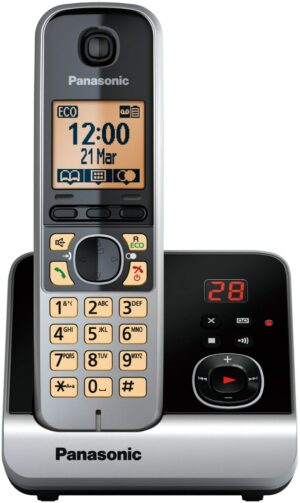 Panasonic KX-TG6721GB Schnurlostelefon mit Anrufbeantworter schwarz