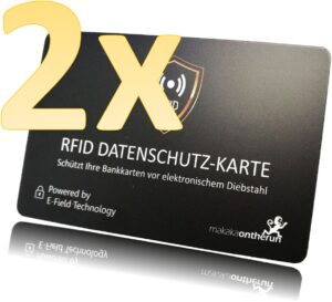 makakaontherun RFID NFC Blocker Karte Doppelpack schwarz