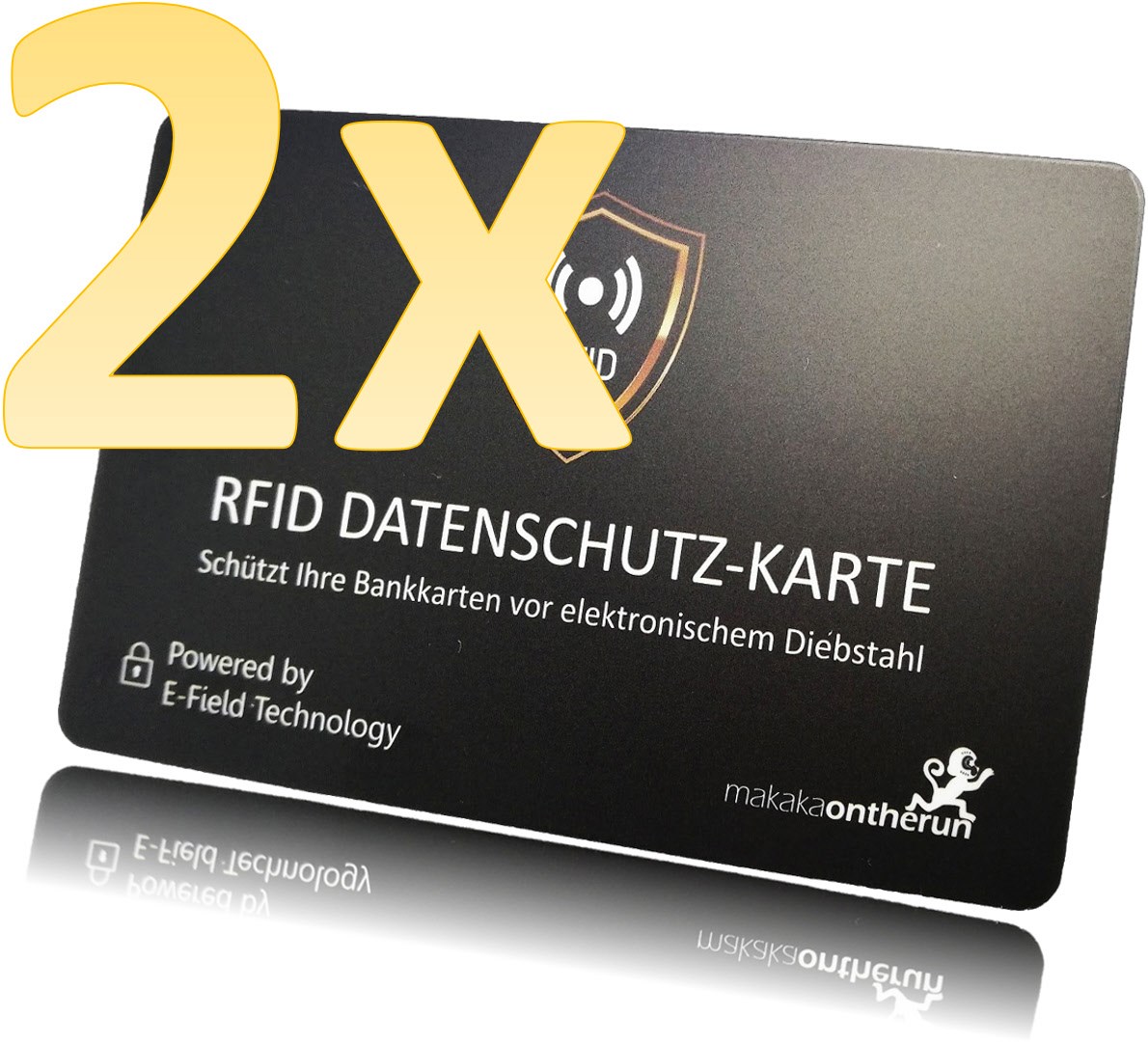 makakaontherun RFID NFC Blocker Karte Doppelpack schwarz