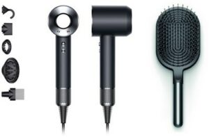 Dyson SET Supersonic Haartrockner + Paddlebrush schwarz/nickel