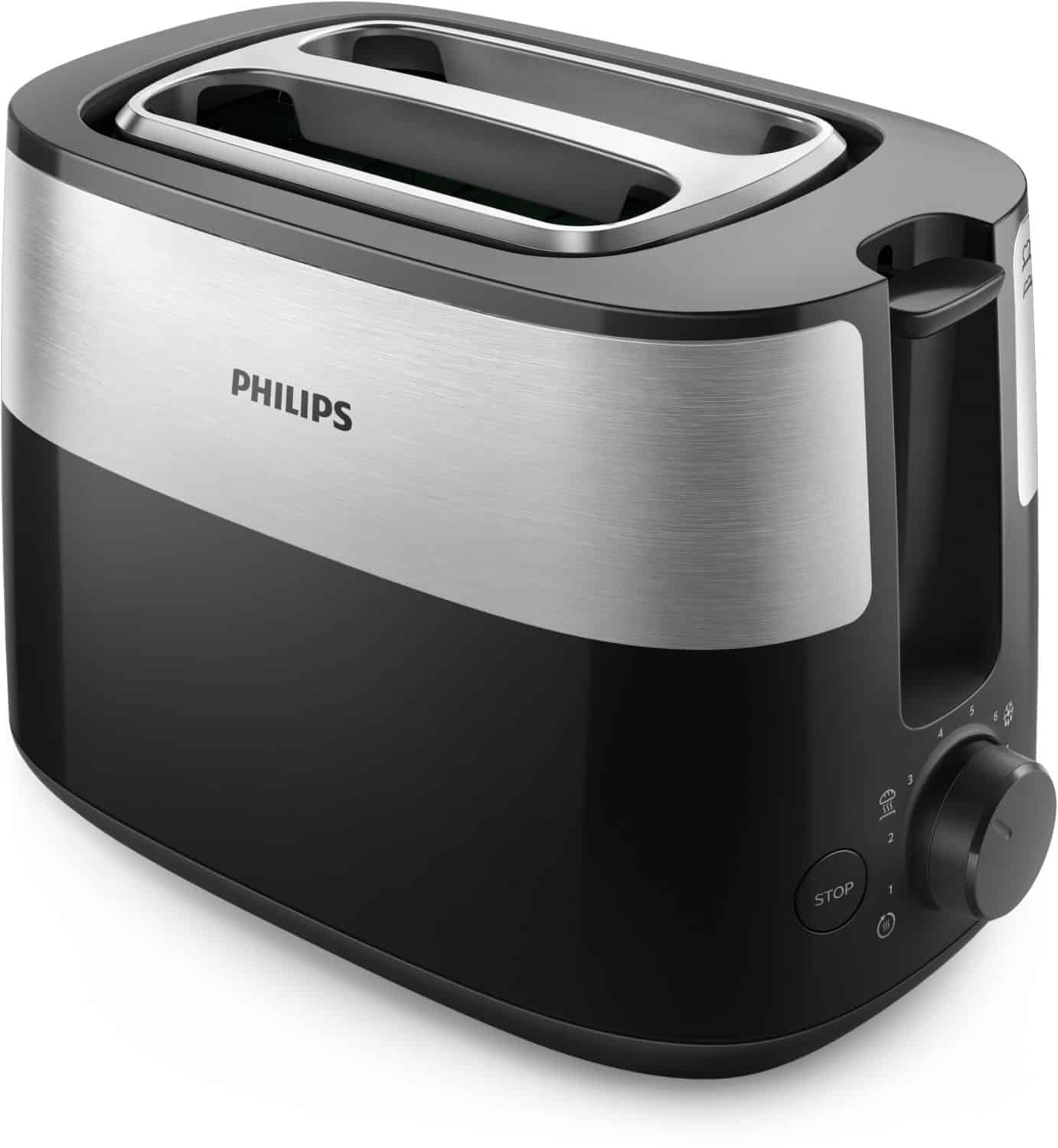 Philips HD2516/90 Daily Kompakt-Toaster schwarz