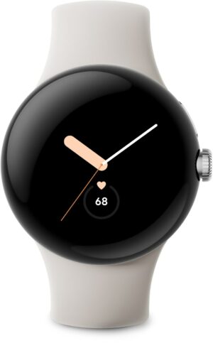 Google Pixel Watch WiFi Smartwatch polished silver/chalk